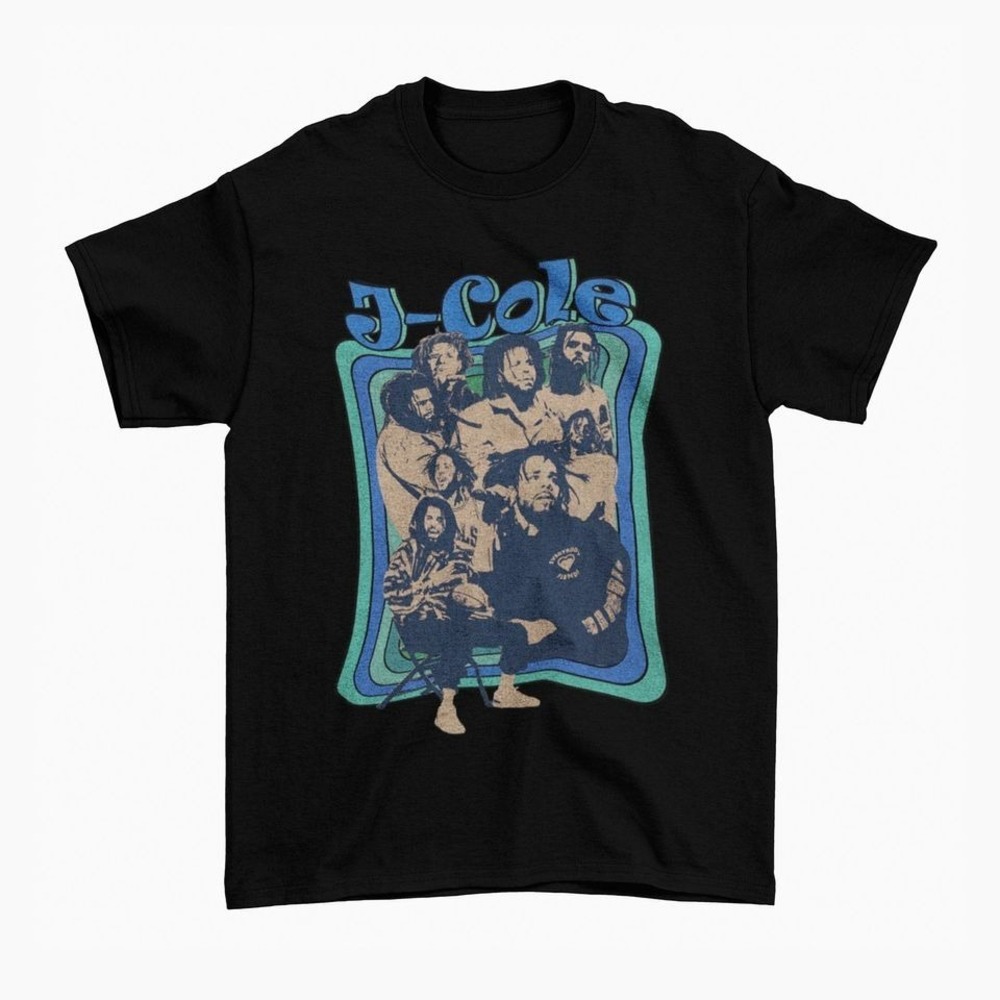 J Cole T-Shirt Retro Graffiti Style Rap Music Fan Graphic Hip Hop Tee